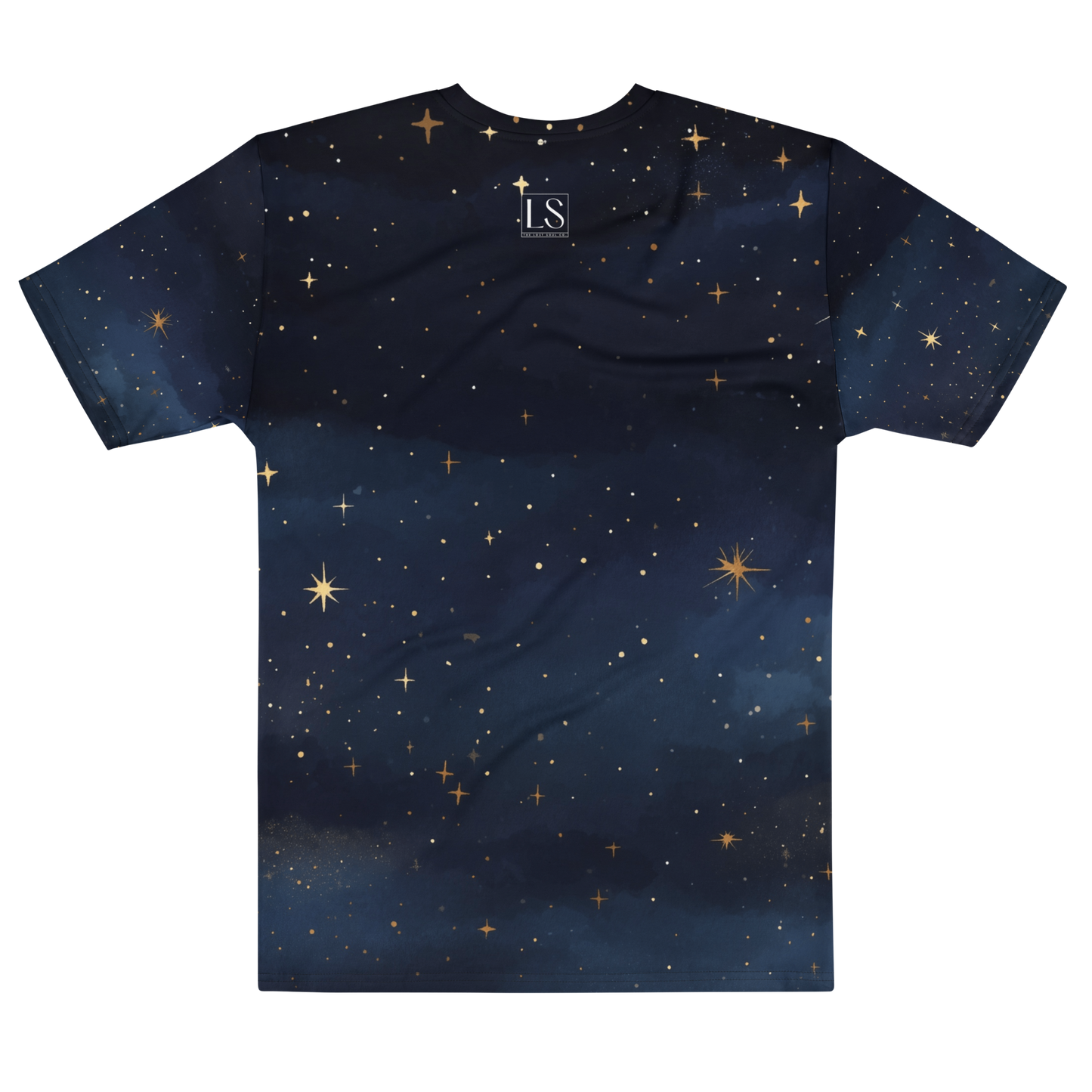 Navy starfield tee with white LS logo on upper back - The Lost Soul Co.