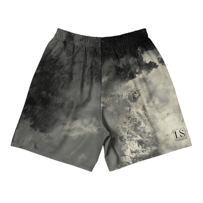 Back view of Ascend unisex shorts with The Lost Soul Co. logo detail