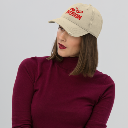 FREEDOM Distressed Dad Hat