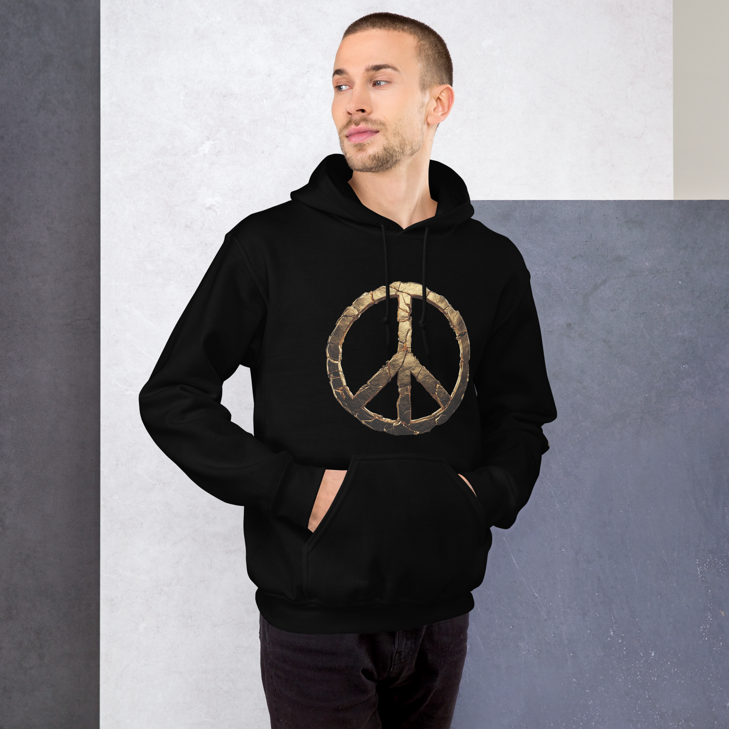 PEACE Gold Emblem Hoodie