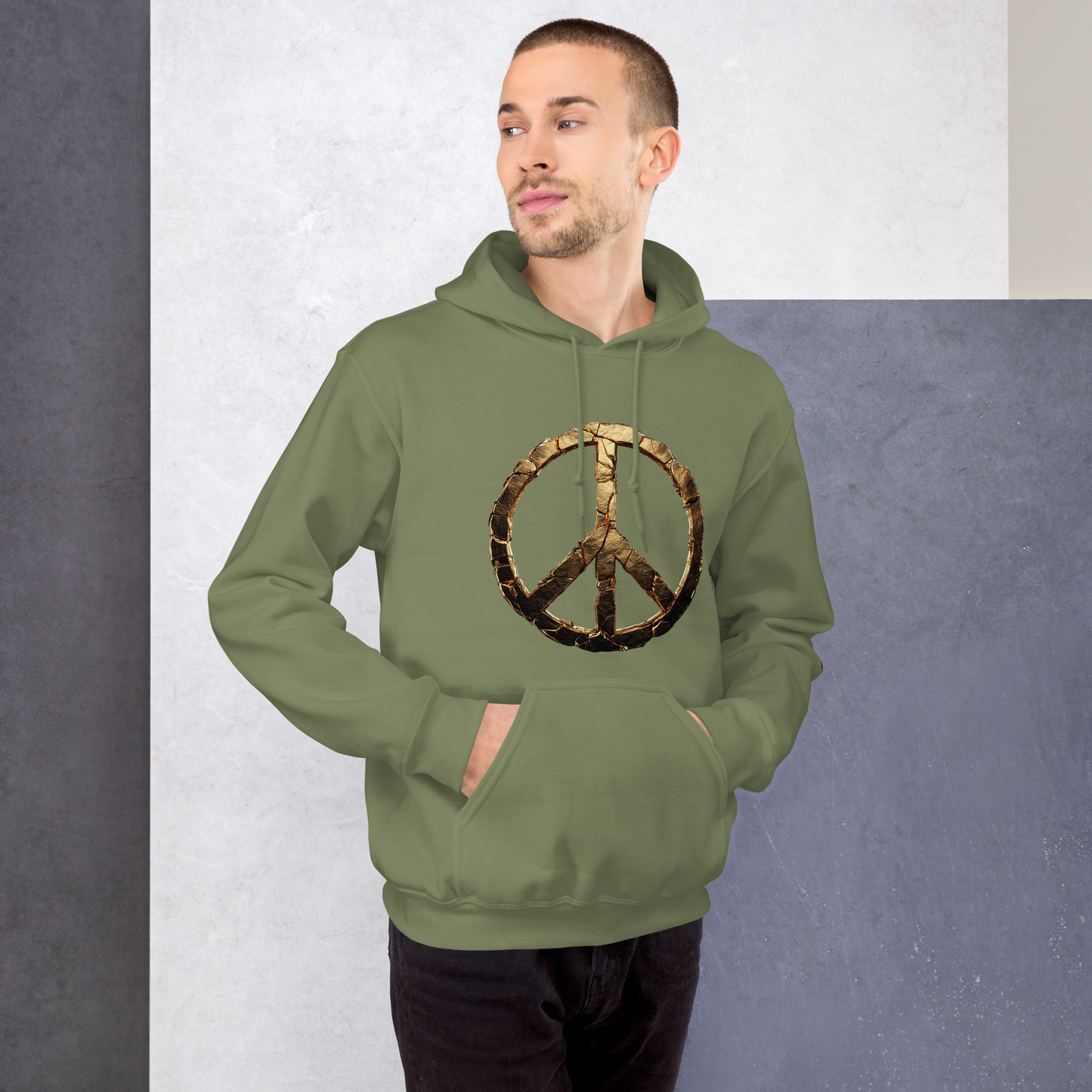 PEACE Gold Emblem Hoodie