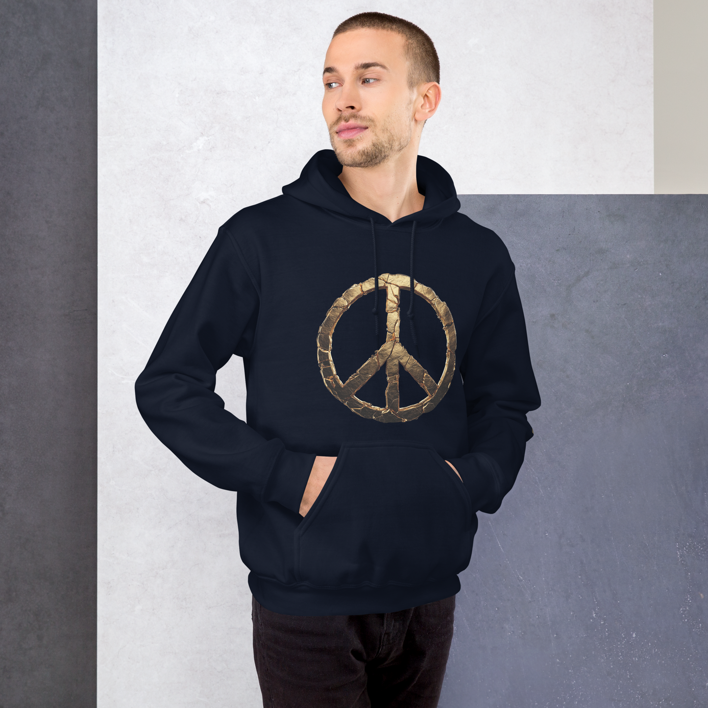 PEACE Gold Emblem Hoodie