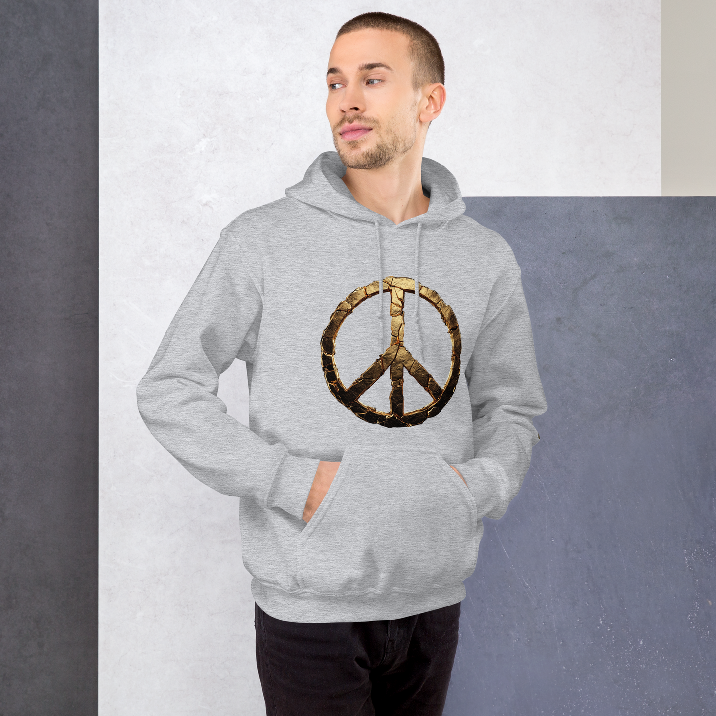 PEACE Gold Emblem Hoodie