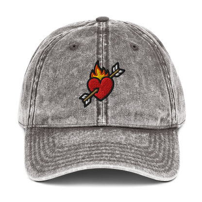 Flaming Heart Vintage Hat