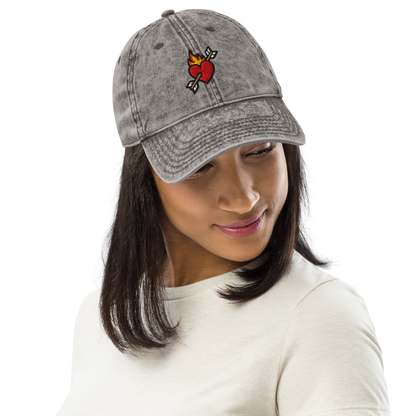 Flaming Heart Vintage Hat