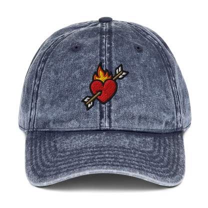 Flaming Heart Vintage Hat