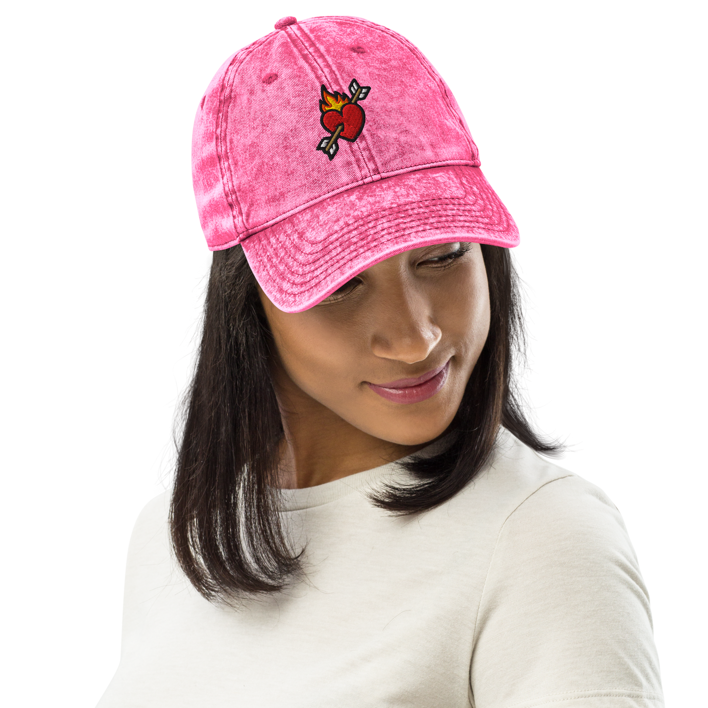 Flaming Heart Vintage Hat