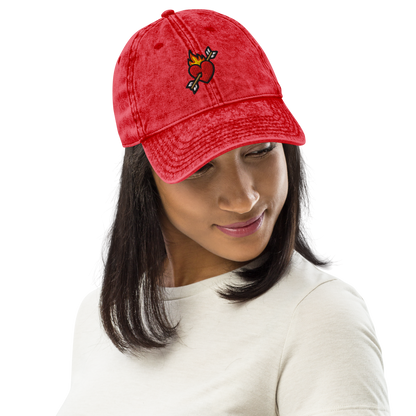 Flaming Heart Vintage Hat