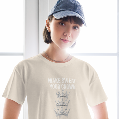 MAKE SWEAT YOUR CROWN – Women’s Crop Top | LS-GCT03