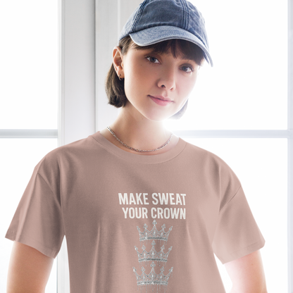 MAKE SWEAT YOUR CROWN – Women’s Crop Top | LS-GCT03