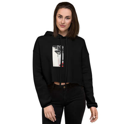 The Gaze That Dares — Women’s Cropped Hoodie | LS-CRH01