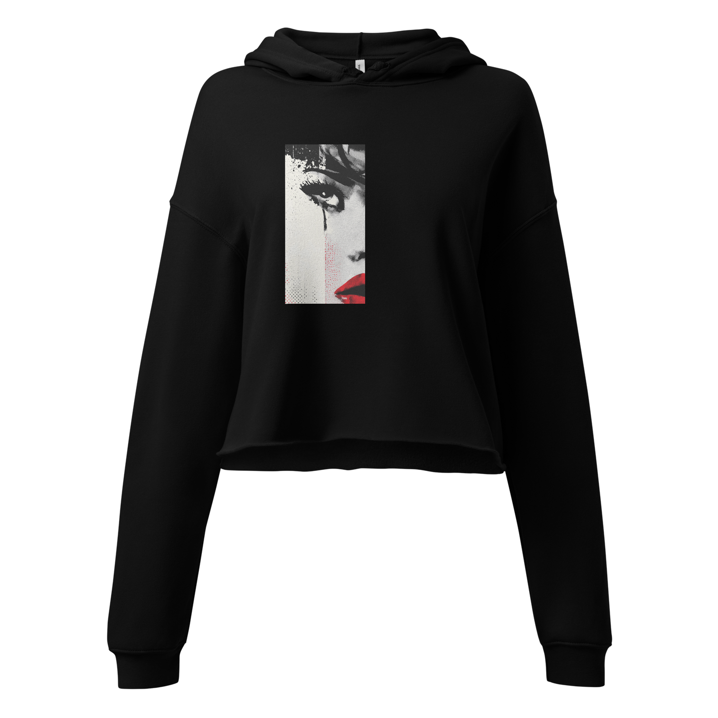 The Gaze That Dares — Women’s Cropped Hoodie | LS-CRH01