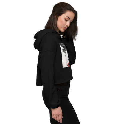 The Gaze That Dares — Women’s Cropped Hoodie | LS-CRH01
