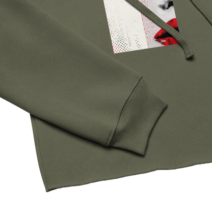 The Gaze That Dares — Women’s Cropped Hoodie | LS-CRH01