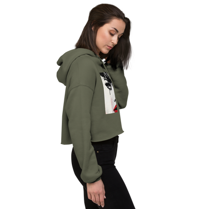 The Gaze That Dares — Women’s Cropped Hoodie | LS-CRH01
