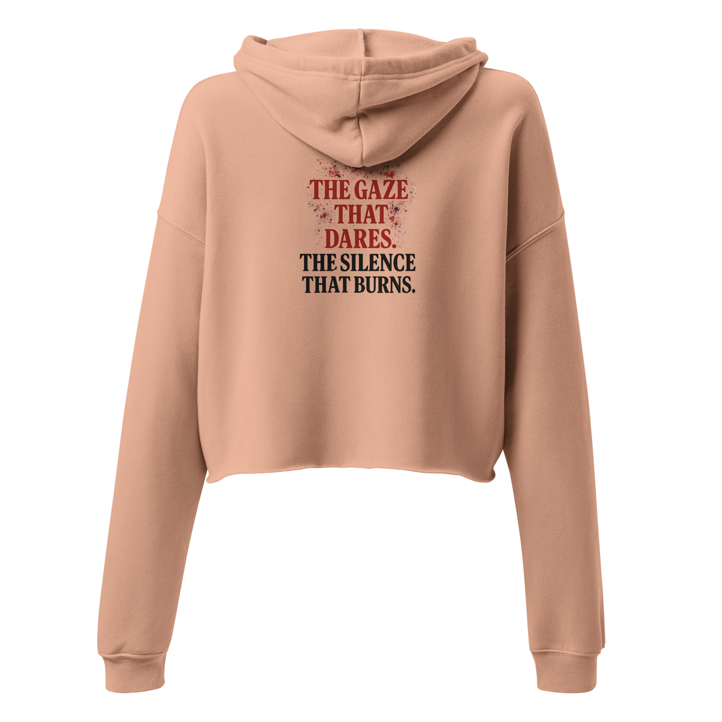 The Gaze That Dares — Women’s Cropped Hoodie | LS-CRH01