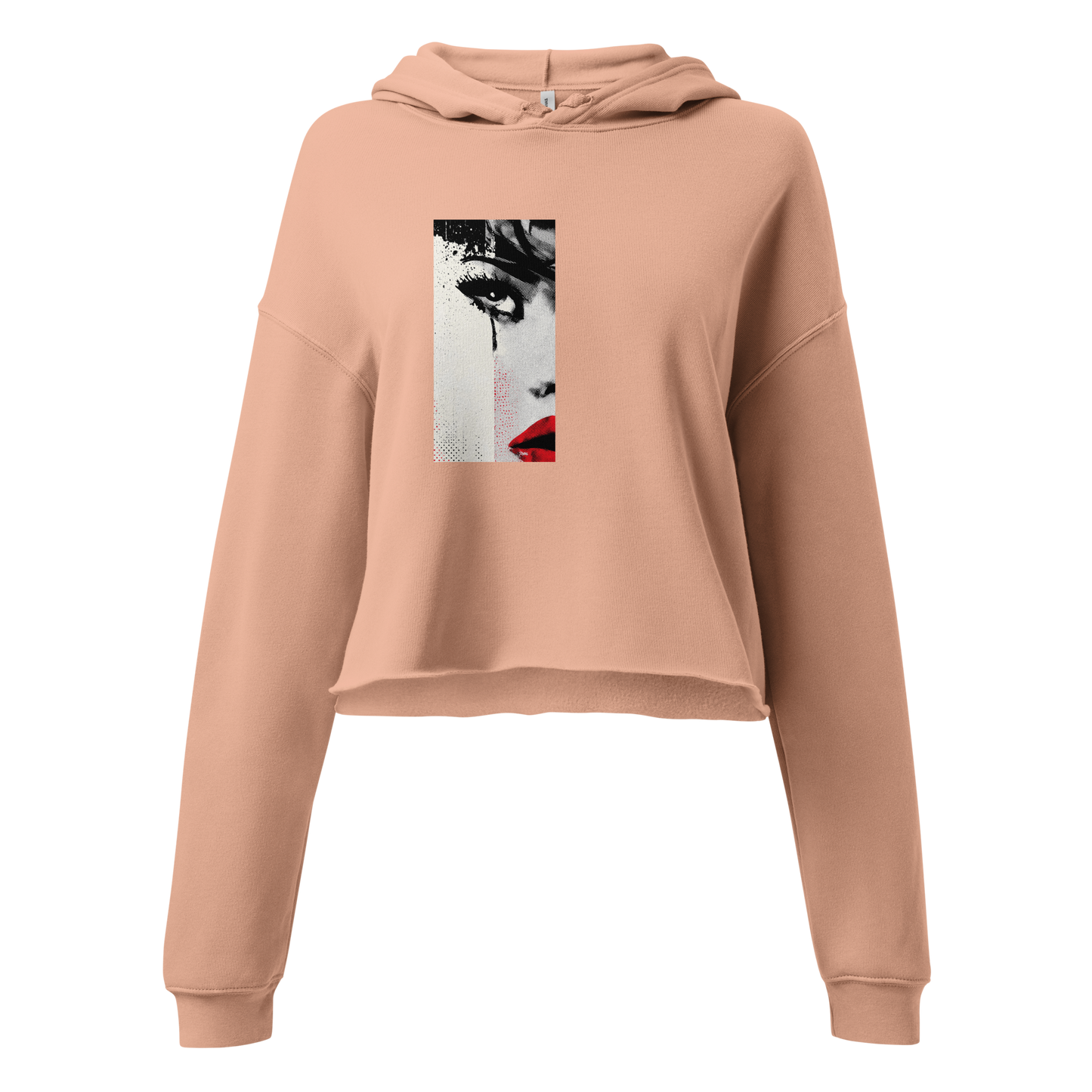 The Gaze That Dares — Women’s Cropped Hoodie | LS-CRH01