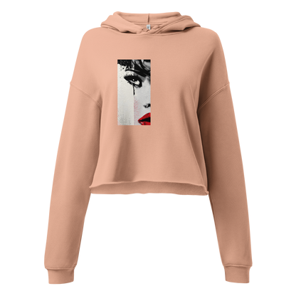 The Gaze That Dares — Women’s Cropped Hoodie | LS-CRH01