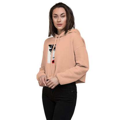 The Gaze That Dares — Women’s Cropped Hoodie | LS-CRH01