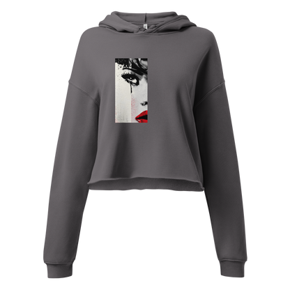 The Gaze That Dares — Women’s Cropped Hoodie | LS-CRH01