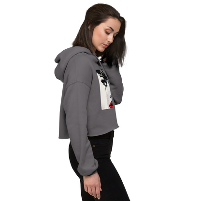 The Gaze That Dares — Women’s Cropped Hoodie | LS-CRH01